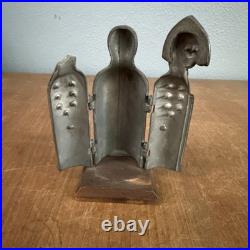 Rare Antique Miniature Iron Maiden Torture Device 4.25 Tall Early Souvenir