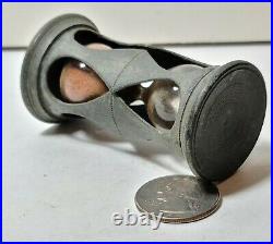 Rare Antique Miniature Pewter And Glass 3 Minute Sand Glass Timer Early 19th. C
