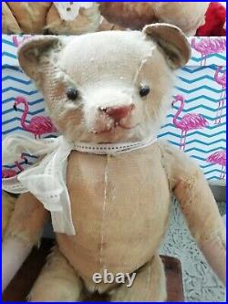 Rare Antique Musical Early Jointed Traditional Teddy Bear black button eyes Rare Antique Musical Early Jointed Traditional Teddy Bear black button eyes