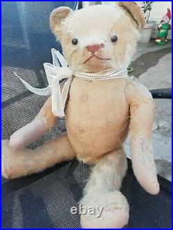 Rare Antique Musical Early Jointed Traditional Teddy Bear black button eyes Rare Antique Musical Early Jointed Traditional Teddy Bear black button eyes