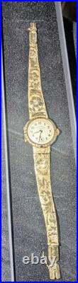 Rare Antique Nidor Chonometre Ladies Gold Wrist Watch Early 1900s