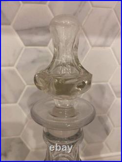 Rare Antique Pair Decanters C 1840 19th Cen Crystal Cut Glass Mallet Christmas