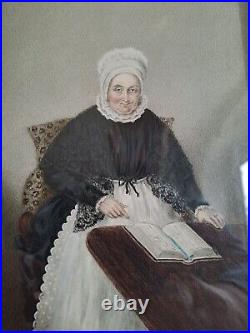 Rare Antique Portrait Painting, Antique Watercolour, Miniature Georgian Art Rare Antique Portrait Painting, Antique Watercolour, Miniature Georgian Art