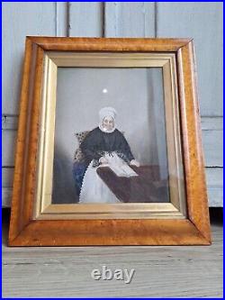 Rare Antique Portrait Painting, Antique Watercolour, Miniature Georgian Art Rare Antique Portrait Painting, Antique Watercolour, Miniature Georgian Art