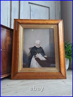 Rare Antique Portrait Painting, Antique Watercolour, Miniature Georgian Art Rare Antique Portrait Painting, Antique Watercolour, Miniature Georgian Art