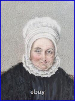 Rare Antique Portrait Painting, Antique Watercolour, Miniature Georgian Art Rare Antique Portrait Painting, Antique Watercolour, Miniature Georgian Art