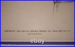 Rare Antique Poster Early Womans College Basketball 1911 Northwestern University