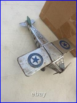 Rare Antique Pressed Steel Early Steelcraft U. S. City Of NY Plane Airplane Toy