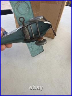 Rare Antique Pressed Steel Early Steelcraft U. S. City Of NY Plane Airplane Toy