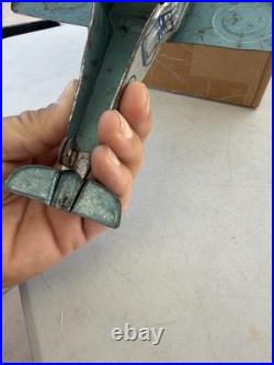 Rare Antique Pressed Steel Early Steelcraft U. S. City Of NY Plane Airplane Toy