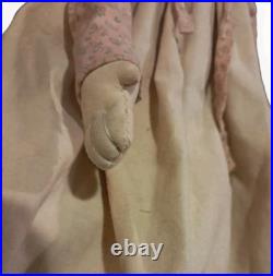 Rare Antique Primitive Handmade Drawn Face Early 1990s Cloth Doll EXCELLENT Rare Antique Primitive Handmade Drawn Face Early 1990s Cloth Doll EXCELLENT