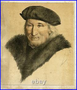 Rare Antique Print-PORTRAIT JOHN MORE-EARLY LITHOGRAPHY-Holbein-Franquinet-1829