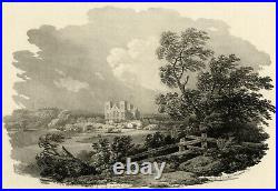 Rare Antique Print-TOPOGRAPHY-RIPON-YORKSHIRE-EARLY LITHOGRAPHY-Nicholson-1821