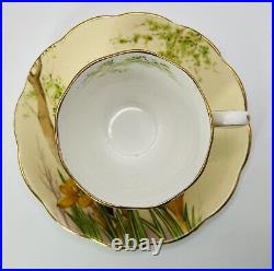 Rare Antique Royal Albert Crocus Bone China Coffee Duo 1931 Reg 769206