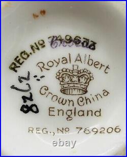 Rare Antique Royal Albert Crocus Bone China Coffee Duo 1931 Reg 769206