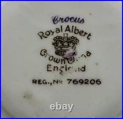 Rare Antique Royal Albert Crocus Bone China Coffee Duo 1931 Reg 769206