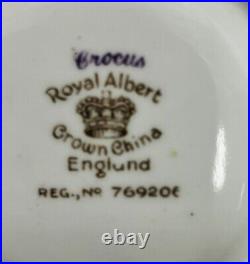 Rare Antique Royal Albert Crocus Bone China Coffee Duo 1931 Reg 769206