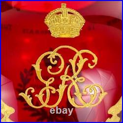 Rare Antique Ruby Glass Vase George VI Coronation c1937 Thomas Goode Ltd Ed no11