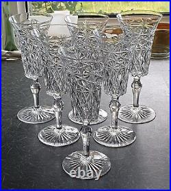 Rare Antique Set of 6 Stuart Crystal 1920's 7 Champagne Flutes Glasses Rare Antique Set of 6 Stuart Crystal 1920's 7 Champagne Flutes Glasses