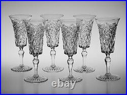 Rare Antique Set of 6 Stuart Crystal 1920's 7 Champagne Flutes Glasses Rare Antique Set of 6 Stuart Crystal 1920's 7 Champagne Flutes Glasses