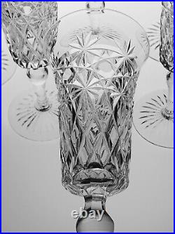 Rare Antique Set of 6 Stuart Crystal 1920's 7 Champagne Flutes Glasses Rare Antique Set of 6 Stuart Crystal 1920's 7 Champagne Flutes Glasses