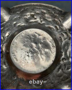 Rare Antique Silver-Plated Ashtray Flemish Baroque Late 19th-Early 20th