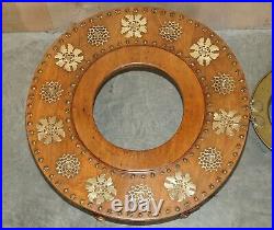 Rare Antique Spanish Early 19th Century Brasero Firepit Table Removable Dish