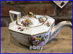Rare Antique Spode 2527 Porcelain Teapot Staples Repair Early 19th Century Rare Antique Spode 2527 Porcelain Teapot Staples Repair Early 19th Century