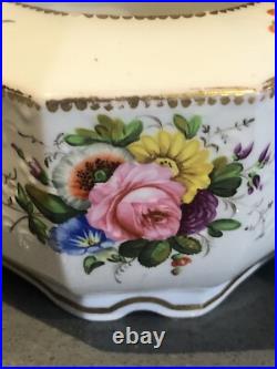 Rare Antique Spode 2527 Porcelain Teapot Staples Repair Early 19th Century