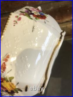 Rare Antique Spode 2527 Porcelain Teapot Staples Repair Early 19th Century