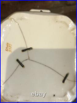 Rare Antique Spode 2527 Porcelain Teapot Staples Repair Early 19th Century
