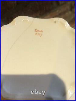 Rare Antique Spode 2527 Porcelain Teapot Staples Repair Early 19th Century