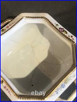 Rare Antique Spode 2527 Porcelain Teapot Staples Repair Early 19th Century