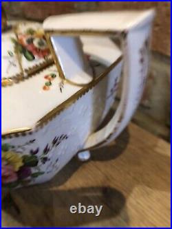 Rare Antique Spode 2527 Porcelain Teapot Staples Repair Early 19th Century