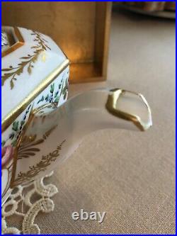 Rare Antique Spode Porcelain Teapot Early 19th Century Gold Finial Octagonal