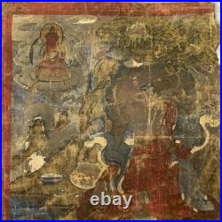 Rare Antique Tibetan Buddhist Thangka Arhat Painting Monastic Sage Early 19th C