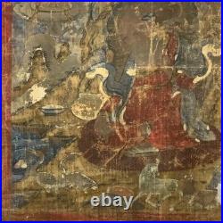 Rare Antique Tibetan Buddhist Thangka Arhat Painting Monastic Sage Early 19th C