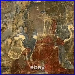 Rare Antique Tibetan Buddhist Thangka Arhat Painting Monastic Sage Early 19th C