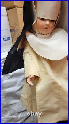 Rare Antique VINTAGE NUN DOLL Hand-painted, early 1900s