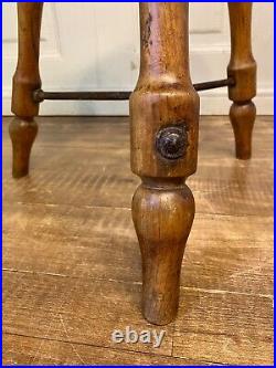 Rare Antique Victorian Solid Elm Lace Makers Stool