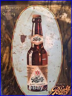 Rare Antique Vintage BLATZ BEER TRAY Early Rectangular BEVERAGE of QUALITY
