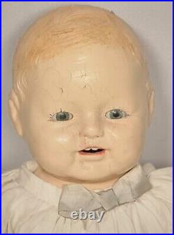 Rare, Antique / Vintage Composition 18 Century Baby Doll Chuckles, Early 1900