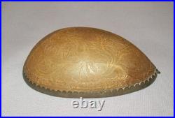 Rare Antique Vtg Early 19th C 1800s Folk Art Carved Ox Horn Cup Alvaro Ripalda