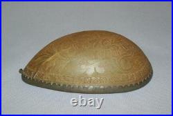 Rare Antique Vtg Early 19th C 1800s Folk Art Carved Ox Horn Cup Alvaro Ripalda