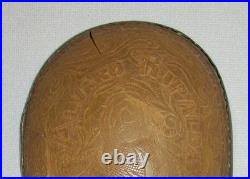 Rare Antique Vtg Early 19th C 1800s Folk Art Carved Ox Horn Cup Alvaro Ripalda