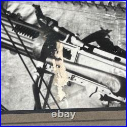 Rare Antique WW1 Aviation Photograph Early Biplane Pilot In Cockpit Framed