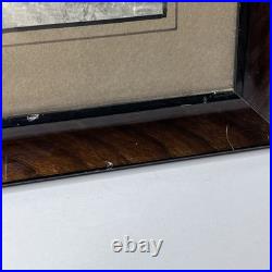 Rare Antique WW1 Aviation Photograph Early Biplane Pilot In Cockpit Framed