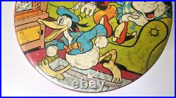 Rare Antique Walt Disney Tin Early 1930s Mickey Mouse, Minnie, Pluto, Clarabelle