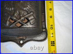 Rare Antique early 1900's Cast Iron House US Mail Mailbox Eagle & Crossed Flags Rare Antique early 1900's Cast Iron House US Mail Mailbox Eagle & Crossed Flags