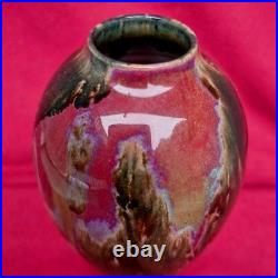 Rare Art Crafts Royal Doulton Flambe Vase 1910 Bone China England Antique